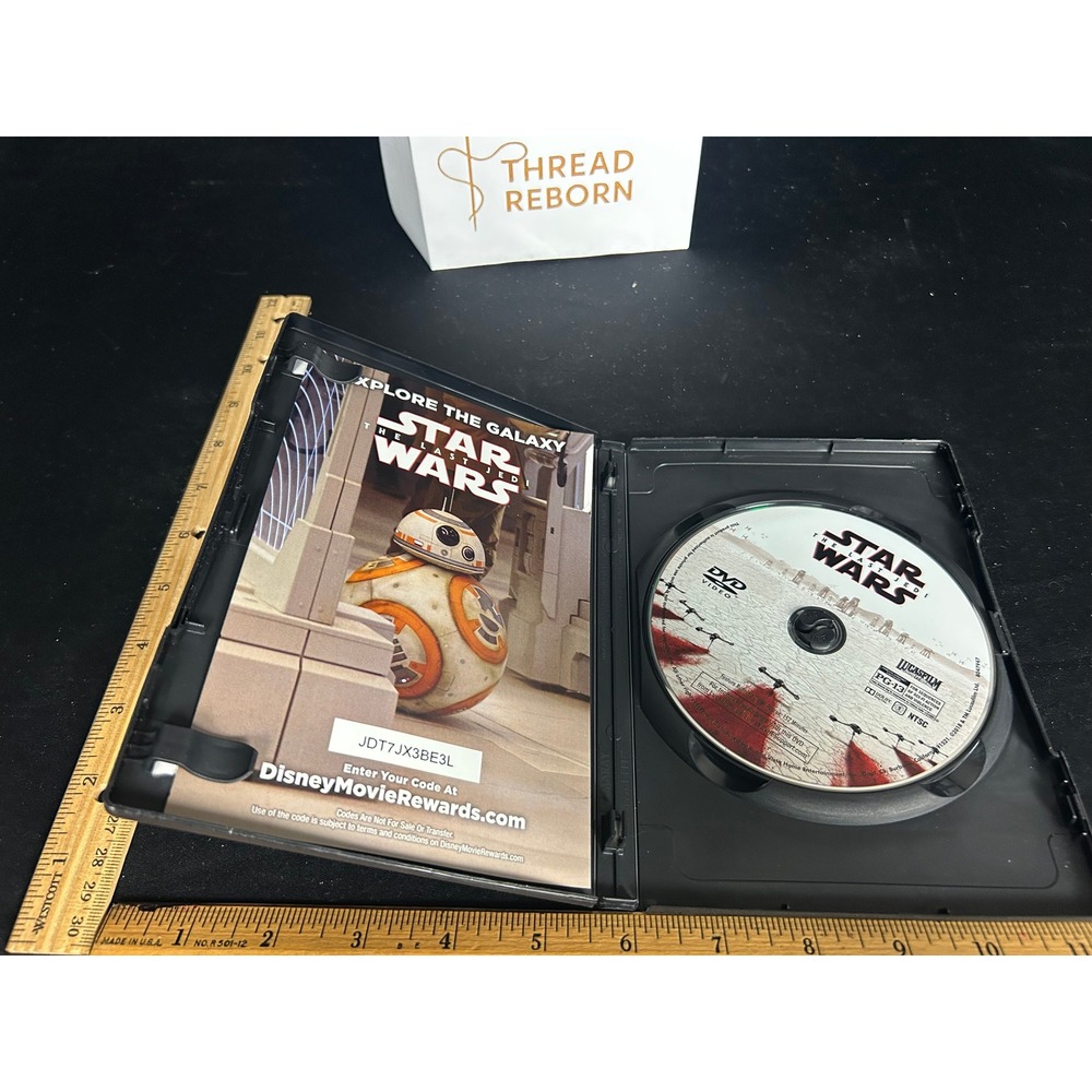 Star Wars‎ The Last Jedi DVD BB-8 Disney Movie Rewards Code Lucasfilm